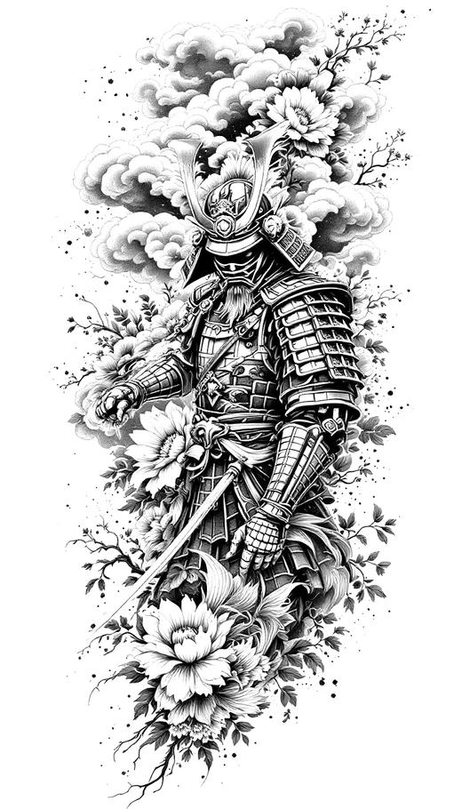 Samurai Sleeve tattoo design